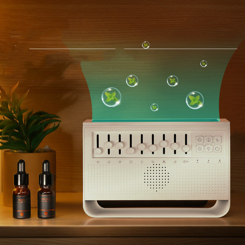 Baltojo triukšmo imitacijos liepsnos aromaterapijos aparatas, skirtas naudoti namuose