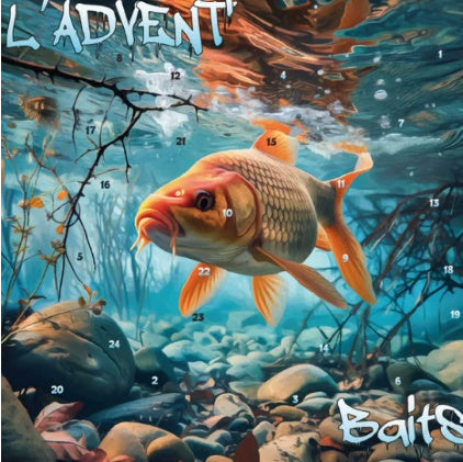 Kalėdinis žuvų kabliukų aklųjų dėžutės kūrybinės žvejybos pomėgių kalendorius